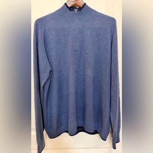Patagonia 100% Cashmere Navy 1/4 Zip Sweater